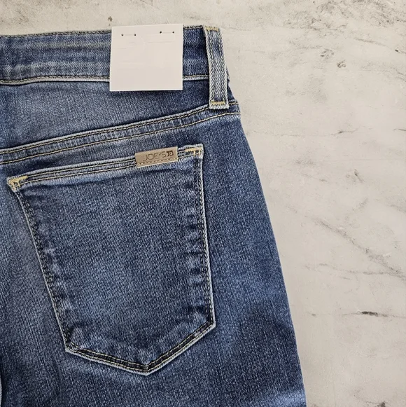 Joe's Jeans The Icon High Rise Skinny Blue Raw Hem Ankle Jeans 27 NWT - Picture 7 of 8